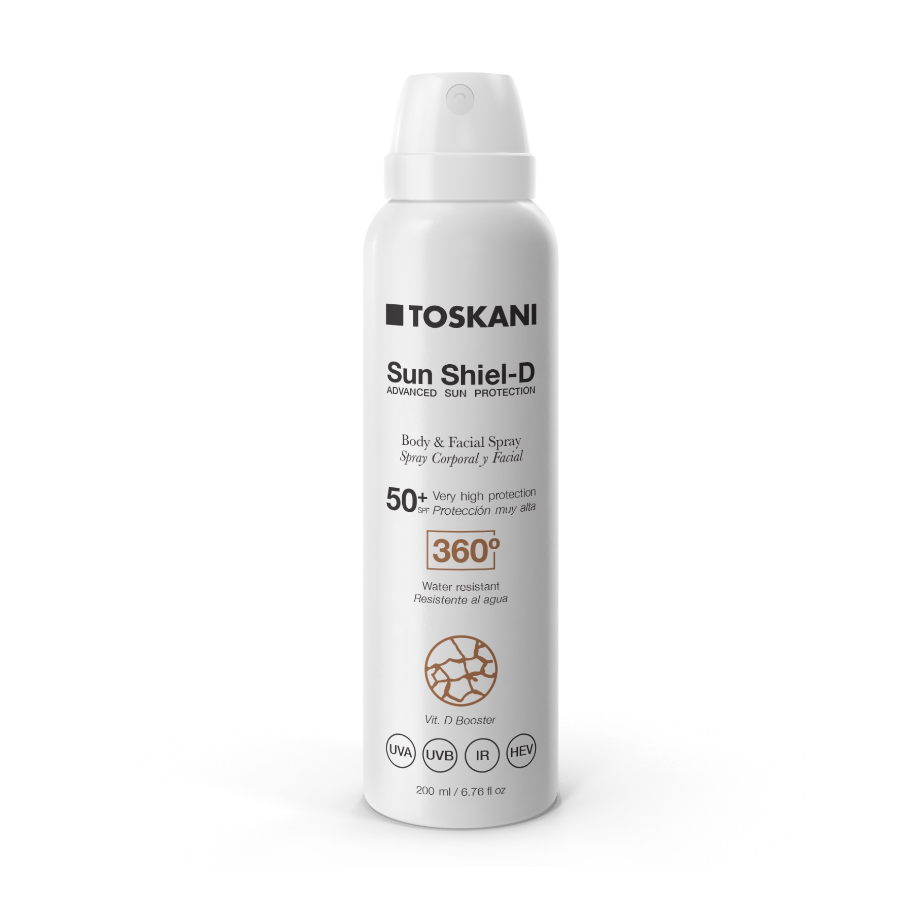 Toskani Sun Shiel-D SPF50+ Body & Facial Spray